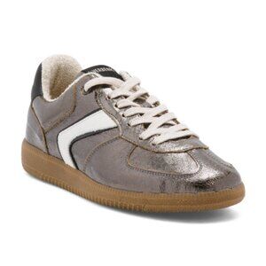 FUN VERBENAS Made In Spain Leather Metallic Sneakers